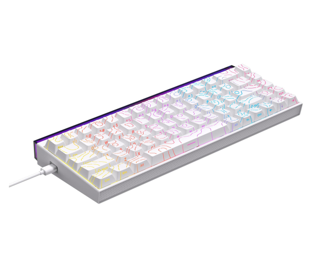 Ajazz NK68 Red Switch biała - 1536378 - zdjęcie 5